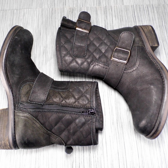 Steve Madden Shoes - Steve Madden Zipper Buckle Suede Ankle Boot Black